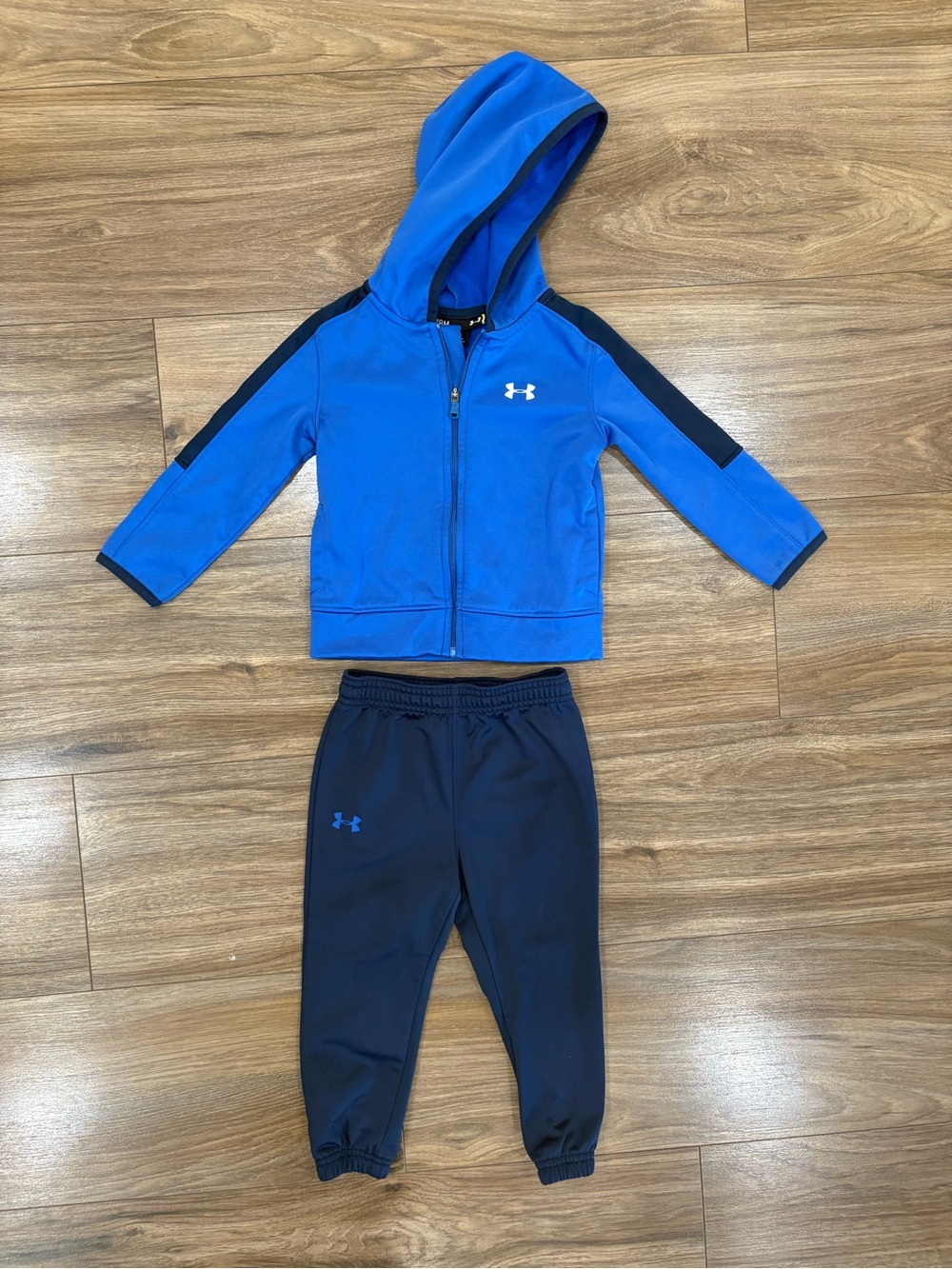 Under Armour Blue and Black Hooded Sweatshirt with Black Joggers